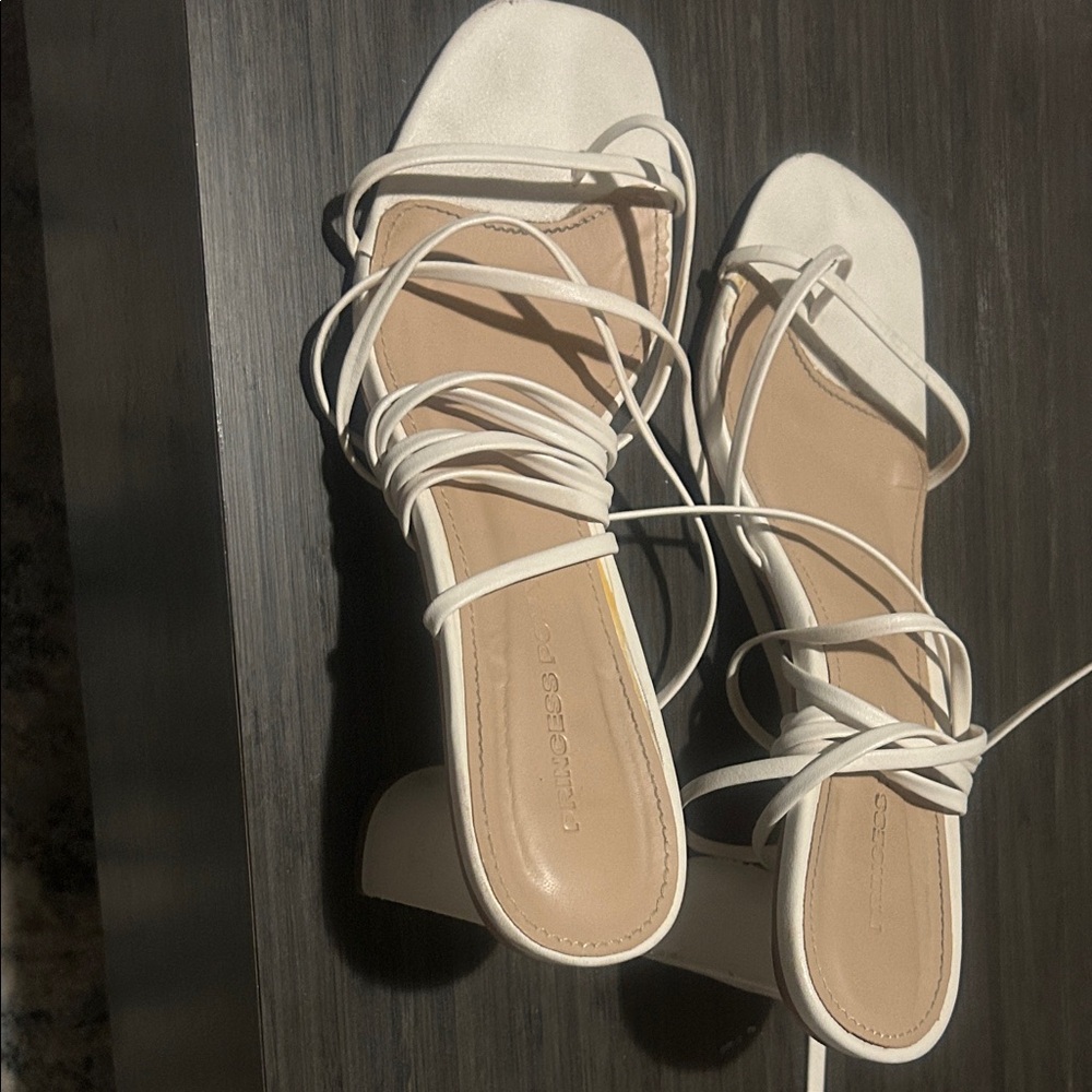 Elegant White Strappy Sandals